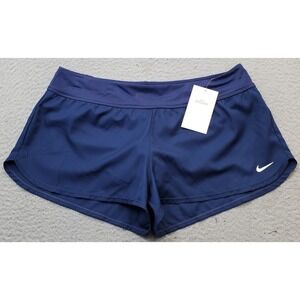 Nike Element Swim Board Shorts Womens L Blue Hygienic Lined Stretch NESS9200-440